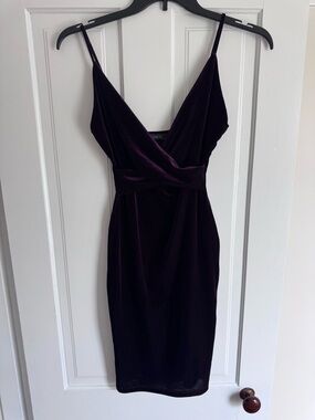 Lovely Day Plum Velvet Midi Slip Dress